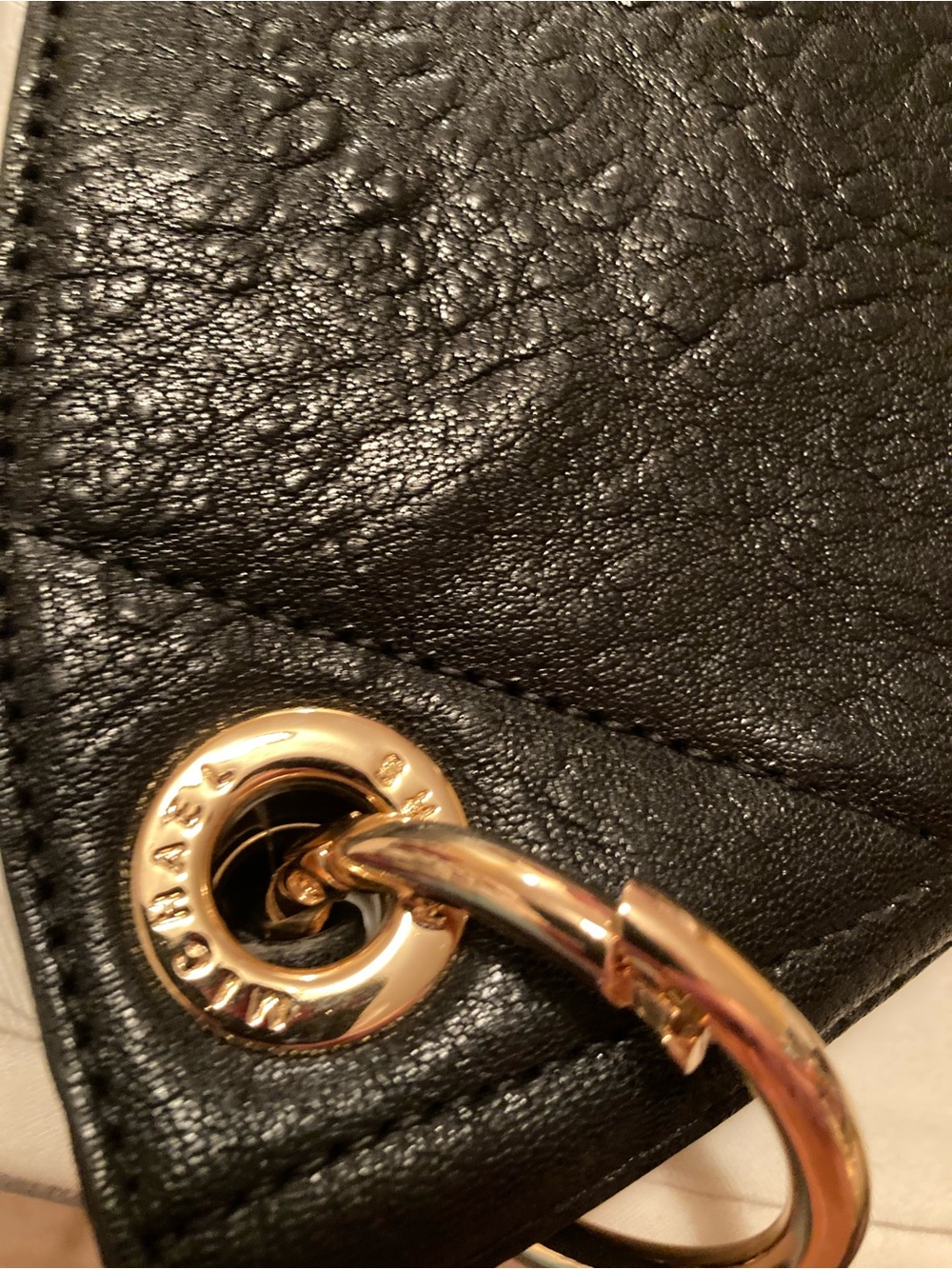 Michael Kors Black Uptown Astor Tote with Gold Stud Accents - Picture 10 of 11